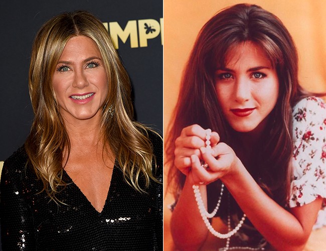 15 famosos que mudaram muito com o tempo - alguns estão  irreconhecíveis - Jennifer Aniston